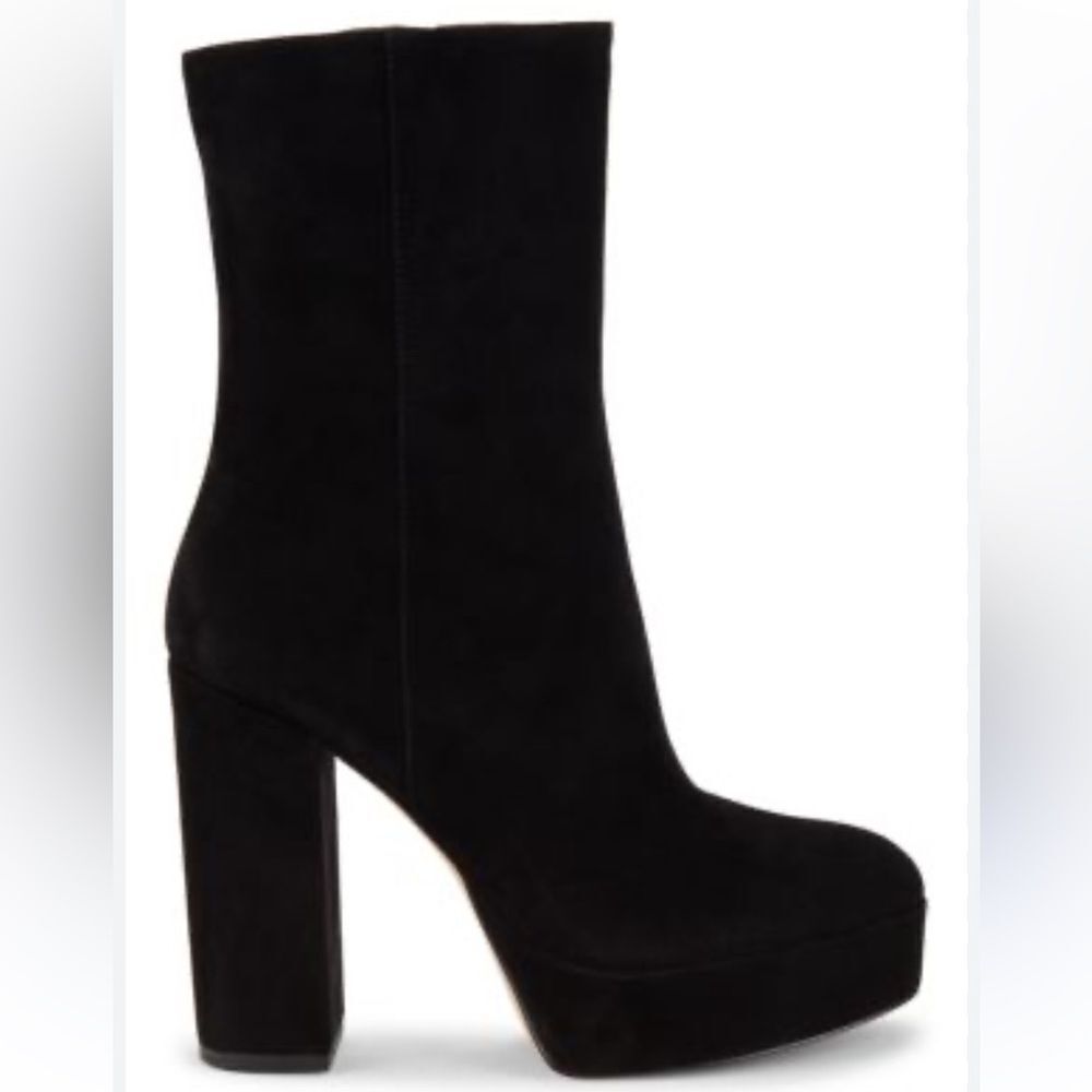 STUART WEITZMAN
Suede platform ankle boots
$750 women Sz 11 new
Color: black